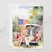 Invitation à une fête de barbecue patriotique du 4 (Dos)