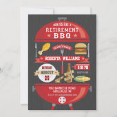 Invitation à une fête de barbecue pour la retraite (Devant)