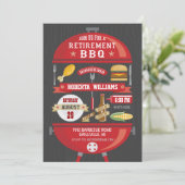 Invitation à une fête de barbecue pour la retraite (Debout devant)