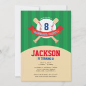 Invitation à une fête de baseball (Devant)