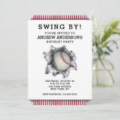 Invitation à une fête de baseball (Debout devant)