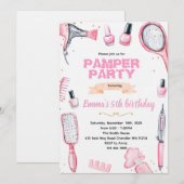 Invitation à une fête de beauté pour les cheveux e (Devant / Derrière)
