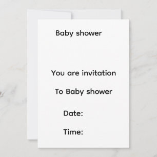 Invitation à une fête de bébé 