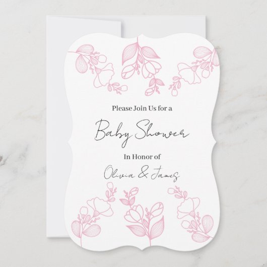 Invitation à une fête de bébé (Devant)
