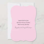 Invitation à une fête de bébé (Dos)