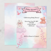Invitation à une fête de bébé (Devant / Derrière)