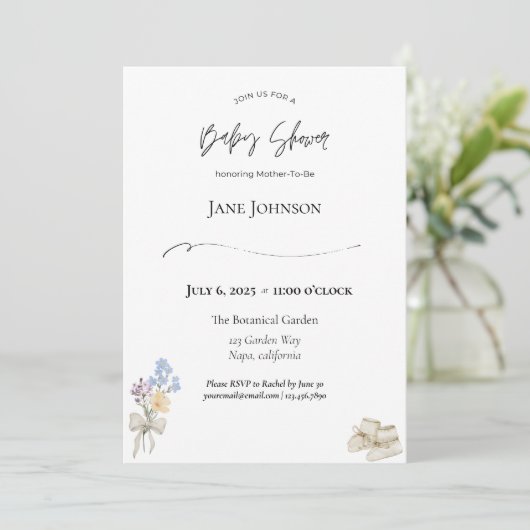 Invitation à une fête de bébé (Debout devant)