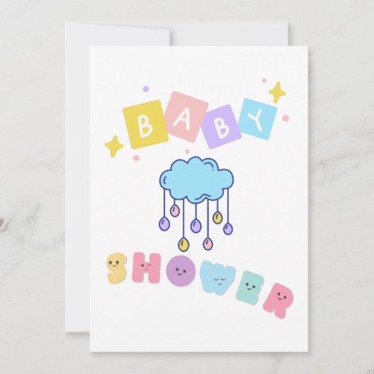 Invitation à une fête de bébé (Devant)
