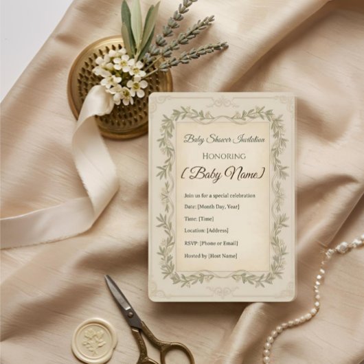 Invitation à une fête de bébé