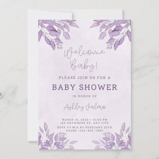 Invitation à une fête de bébé (Devant)