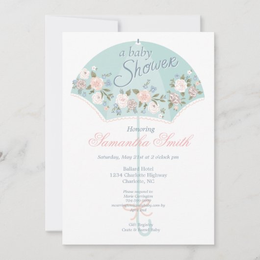 Invitation à une fête de bébé (Devant)