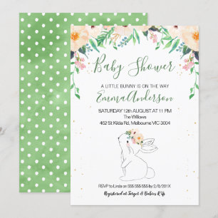 Invitation à une fête de bébé de genre neutre avec