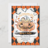 Invitation à une fête de bébé garçon Halloween. Ga (Devant)