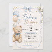 Invitation à une fête de bébé pour garçons thème o (Devant)
