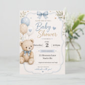Invitation à une fête de bébé pour garçons thème o (Debout devant)