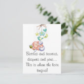Invitation à une fête de bébé pour les filles et l (Debout devant)