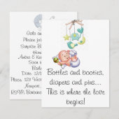 Invitation à une fête de bébé pour les filles et l (Devant / Derrière)