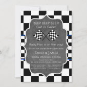 Invitation à une fête de bébé sur le thème de la v (Devant)