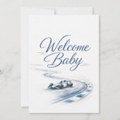 Invitation à une fête de bébé sur le thème des cou (Dos)