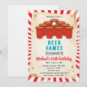 Invitation à une fête de beer pong (Devant / Derrière)