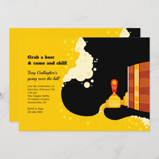 Invitation à une fête de bière (Devant / Derrière)