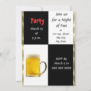 Invitation à une fête de bière amusante