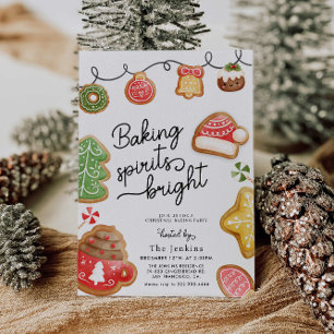 Invitation à une fête de biscuits de Noël