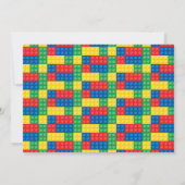 Invitation à une fête de blocs de construction pou (Dos)