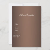 Invitation à une fête de boissons et de chocolat (Dos)