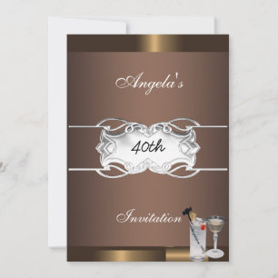 Invitation à une fête de boissons et de chocolat