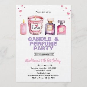 Invitation à une fête de bougies et de parfums