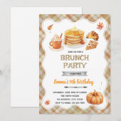 Invitation à une fête de brunch d'automne (Devant / Derrière)