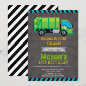 Invitation à une fête de camion à ordures (Devant / Derrière)