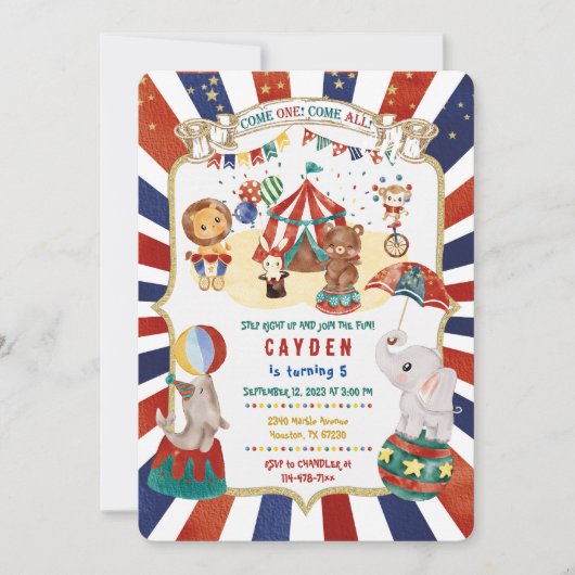 Invitation à une fête de carnaval (Devant)