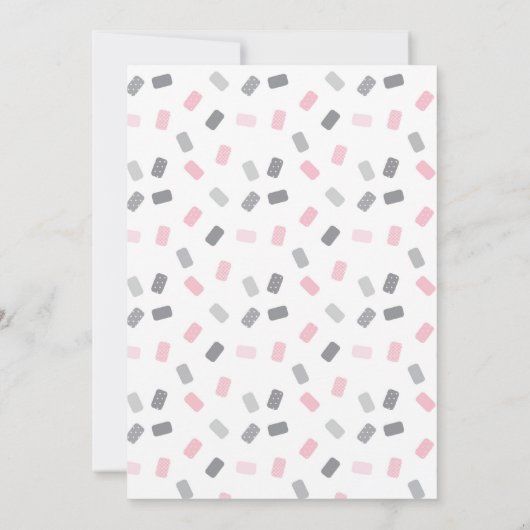 Invitation à une fête de carte-cadeau en rose et g (Dos)