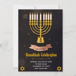 Invitation à une fête de célébration de Hanouka