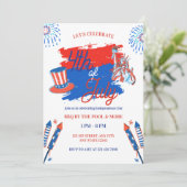 Invitation à une fête de célébration patriotique d (Debout devant)