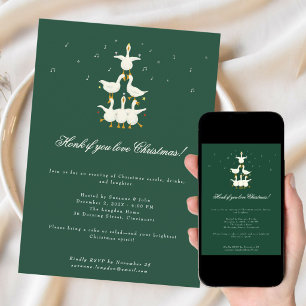 Invitation à une fête de chant de Noël avec un chœ
