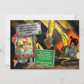 Invitation à une fête de chantier de construction (Devant)