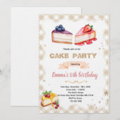 Invitation à une fête de cheesecake (Devant / Derrière)