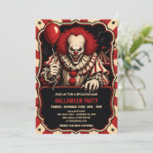 Invitation à une fête de cirque d'Halloween avec u (Debout devant)