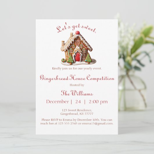 Invitation à une fête de concours de maison en pai (Debout devant)