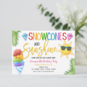 Invitation à une fête de cônes de neige et de sole (Debout devant)