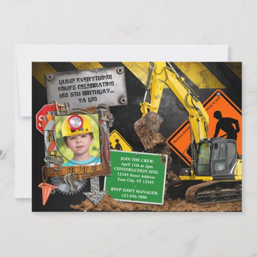 Invitation à une fête de constructeur (Devant)