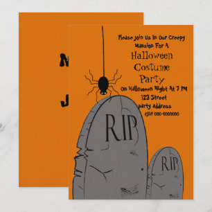 Invitation à une fête de costumes d'Halloween