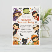 Invitation à une fête de costumes d'Halloween pour (Debout devant)