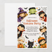 Invitation à une fête de costumes d'Halloween pour (Devant / Derrière)