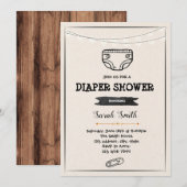 Invitation à une fête de couches (Devant / Derrière)