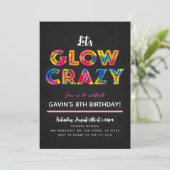 Invitation à une fête de couleurs folles Let's Glo (Debout devant)