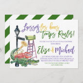 Invitation à une fête de couples pour Mardi Gras (Devant / Derrière)